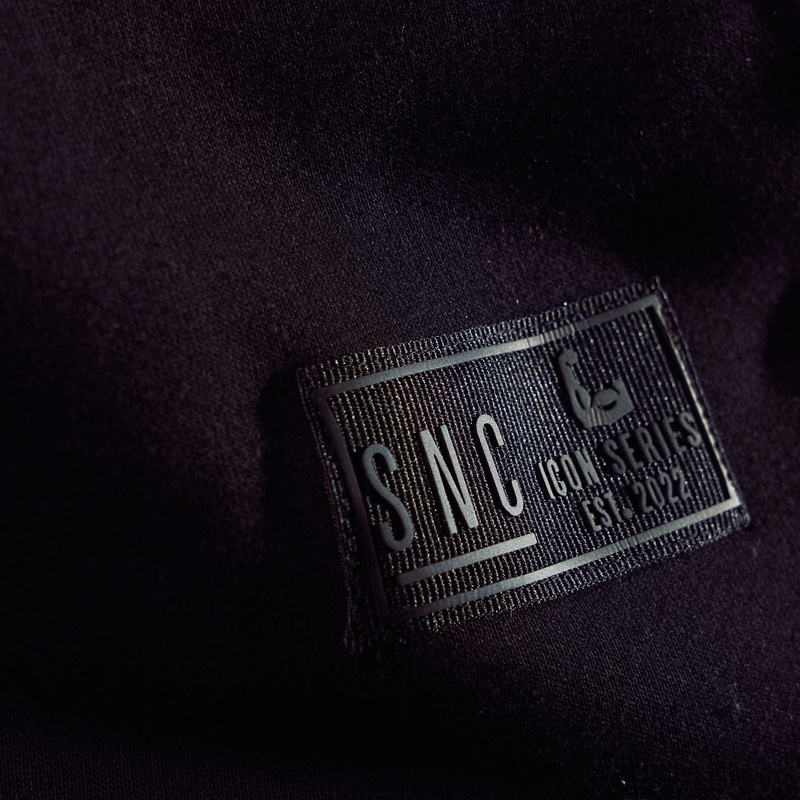 Black fitted hoodie