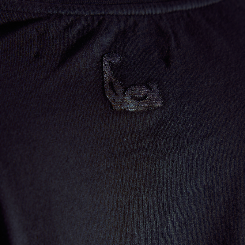 Black acid wash tee