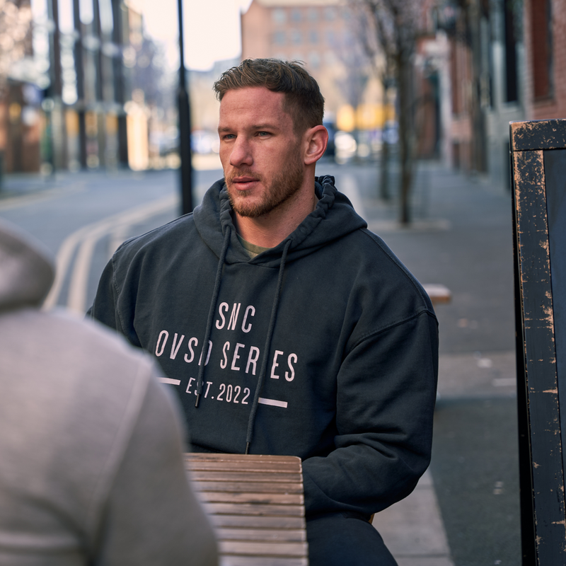 black acid wash hoodie