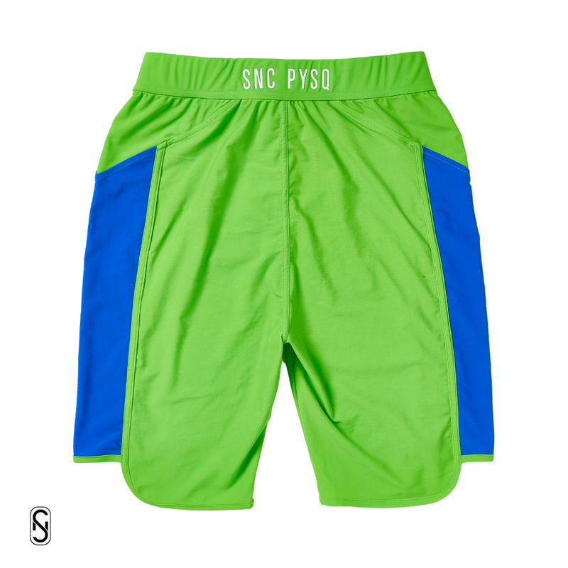 SN Clo. Mens Physique Board Shorts - Green / Blue